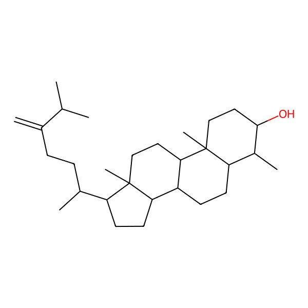 2D Structure of (3beta,4alpha,5alpha)-4-Methylergost-24(28)-ene-3-ol