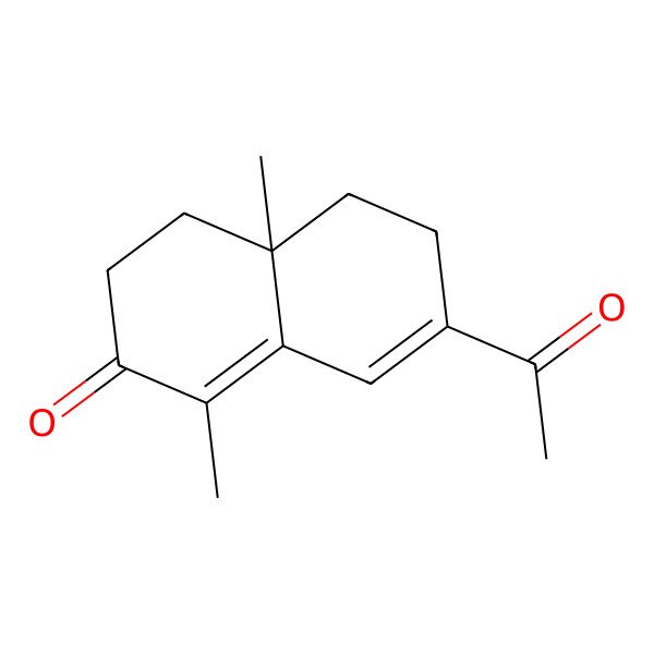 2D Structure of (4aR)-7-acetyl-1,4a-dimethyl-3,4,5,6-tetrahydronaphthalen-2-one