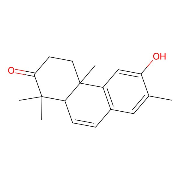 2D Structure of (4aR,10aS)-6-hydroxy-1,1,4a,7-tetramethyl-4,10a-dihydro-3H-phenanthren-2-one