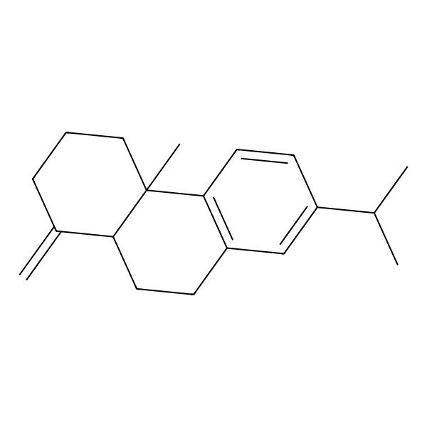2D Structure of (4aS)-4a-methyl-1-methylidene-7-propan-2-yl-2,3,4,9,10,10a-hexahydrophenanthrene