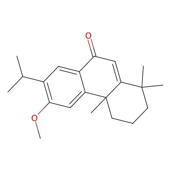 2D Structure of (4aS)-6-methoxy-1,1,4a-trimethyl-7-propan-2-yl-3,4-dihydro-2H-phenanthren-9-one