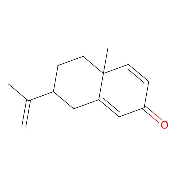 2D Structure of (4aS,7R)-4a-methyl-7-prop-1-en-2-yl-5,6,7,8-tetrahydronaphthalen-2-one