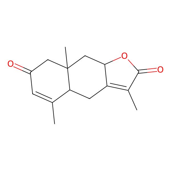 2D Structure of (4aS,8aR,9aR)-3,5,8a-trimethyl-4a,8,9,9a-tetrahydro-4H-benzo[f][1]benzofuran-2,7-dione