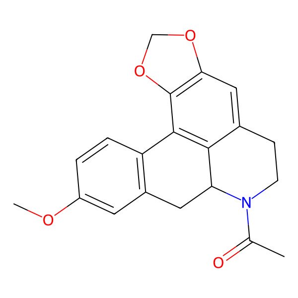 2D Structure of 1-[(12R)-16-methoxy-3,5-dioxa-11-azapentacyclo[10.7.1.02,6.08,20.014,19]icosa-1(20),2(6),7,14(19),15,17-hexaen-11-yl]ethanone