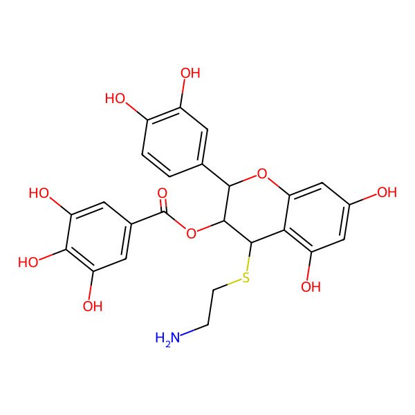 2D Structure of 4beta-(2-Aminoethylthio)epicatechin 3-gallate 2D Structure of 4beta-(2-Aminoethylthio)epicatechin 3-gallate