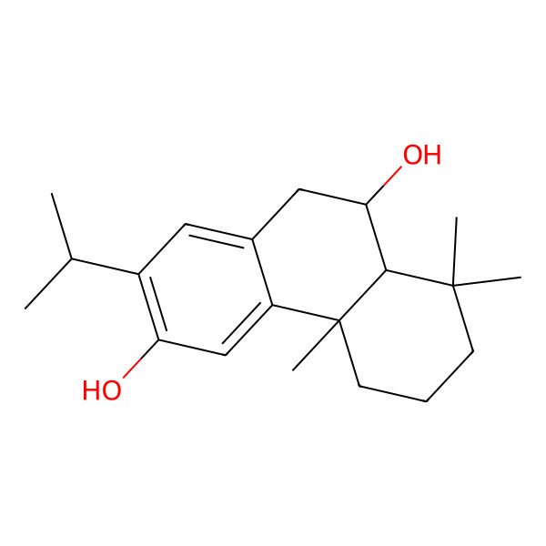 2D Structure of (4bS,8aR,9R)-4b,8,8-trimethyl-2-propan-2-yl-5,6,7,8a,9,10-hexahydrophenanthrene-3,9-diol
