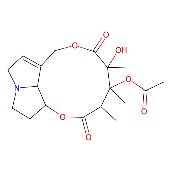 2D Structure of [(1R,4R,6R,16R)-6-hydroxy-4,5,6-trimethyl-3,7-dioxo-2,8-dioxa-13-azatricyclo[8.5.1.013,16]hexadec-10-en-5-yl] acetate