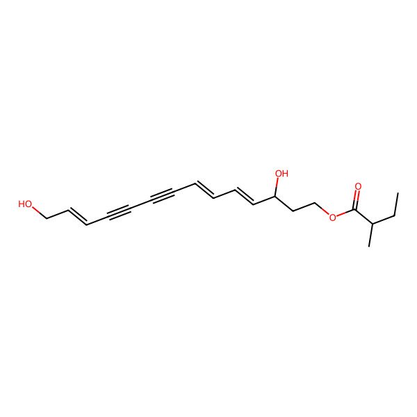 2D Structure of [(4E,6Z,12E)-3,14-dihydroxytetradeca-4,6,12-trien-8,10-diynyl] 2-methylbutanoate