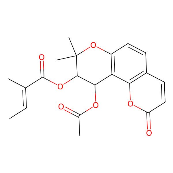 2D Structure of 3'-Angeloyloxy-4'-acetoxy-3',4'-dihydroseselin