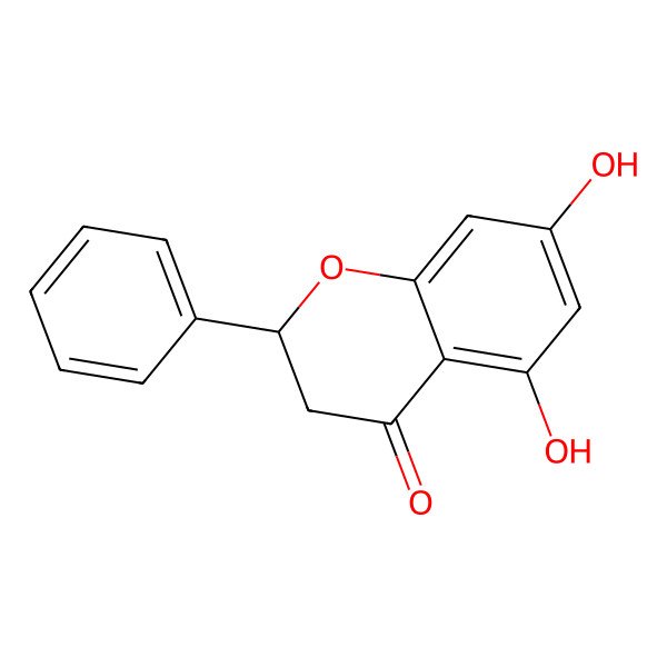 2D Structure of 4H-1-Benzopyran-4-one, 2,3-dihydro-5,7-dihydroxy-2-phenyl-, (2R)-