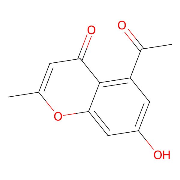 2D Structure of 4H-1-Benzopyran-4-one, 5-acetyl-7-hydroxy-2-methyl- 2D Structure of 4H-1-Benzopyran-4-one, 5-acetyl-7-hydroxy-2-methyl-