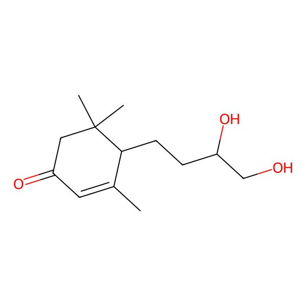 2D Structure of (4R)-4-[(3S)-3,4-dihydroxybutyl]-3,5,5-trimethylcyclohex-2-en-1-one