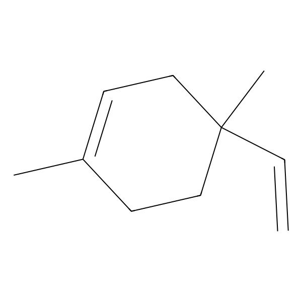 2D Structure of (4R)-4-ethenyl-1,4-dimethylcyclohexene