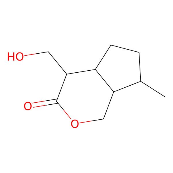 2D Structure of (4R,4aS,7R,7aR)-4-(hydroxymethyl)-7-methyl-4,4a,5,6,7,7a-hexahydro-1H-cyclopenta[c]pyran-3-one
