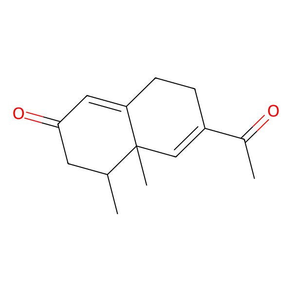 2D Structure of (4R,4aR)-6-acetyl-4,4a-dimethyl-3,4,7,8-tetrahydronaphthalen-2-one