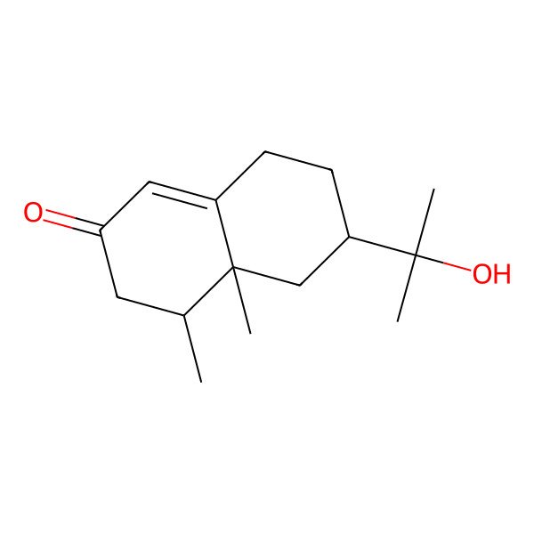 2D Structure of (4R,4aS,6R)-6-(2-hydroxypropan-2-yl)-4,4a-dimethyl-3,4,5,6,7,8-hexahydronaphthalen-2-one