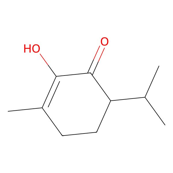 2D Structure of (6S)-2-hydroxy-3-methyl-6-propan-2-ylcyclohex-2-en-1-one