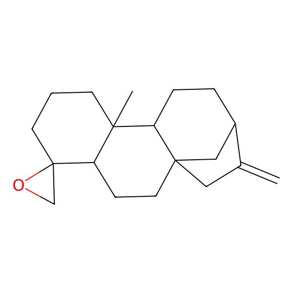 2D Structure of (1'S,2S,4'S,9'S,10'R,13'R)-9'-methyl-14'-methylidenespiro[oxirane-2,5'-tetracyclo[11.2.1.01,10.04,9]hexadecane]