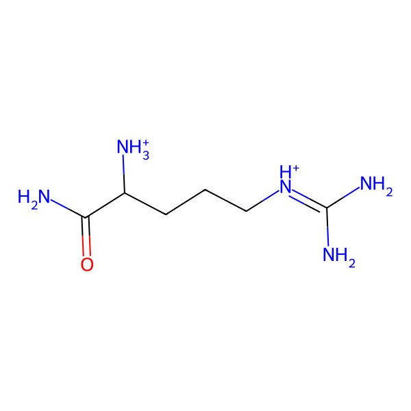 2D Structure of [(4S)-5-amino-4-azaniumyl-5-oxopentyl]-(diaminomethylidene)azanium