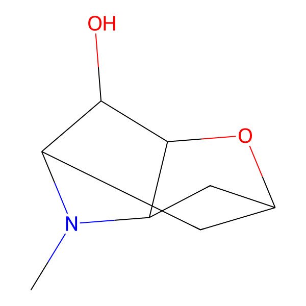 2D Structure of (4S)-6-Methyl-2-oxa-6-azatricyclo[3.3.1.03,7]nonan-4-ol