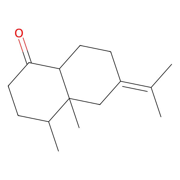2D Structure of (4S,4aR,8aR)-4,4a-dimethyl-6-propan-2-ylidene-3,4,5,7,8,8a-hexahydro-2H-naphthalen-1-one