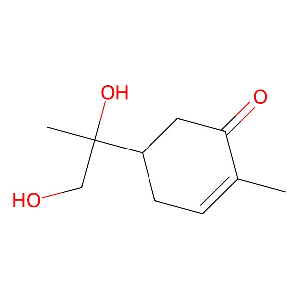 2D Structure of (4s,8r)-8,9-Dihydroxy-p-menth-1(6)-en-2-one