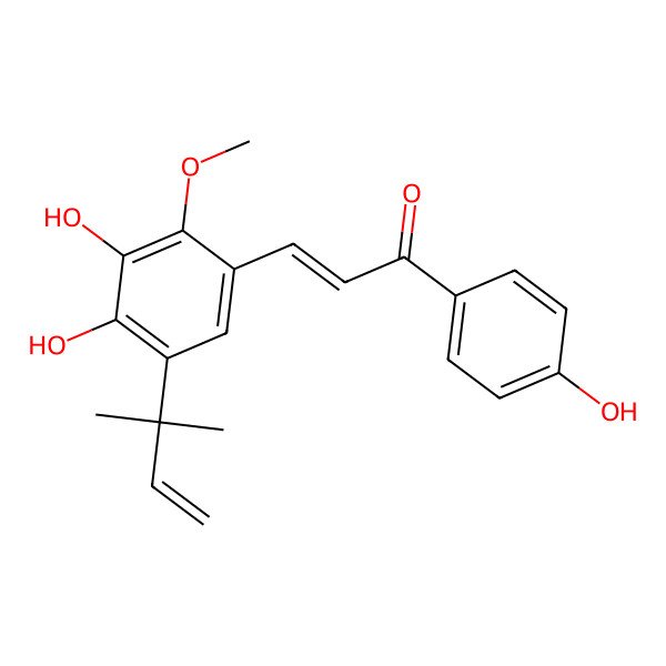 2D Structure of 3-Hydroxylicochalcone A