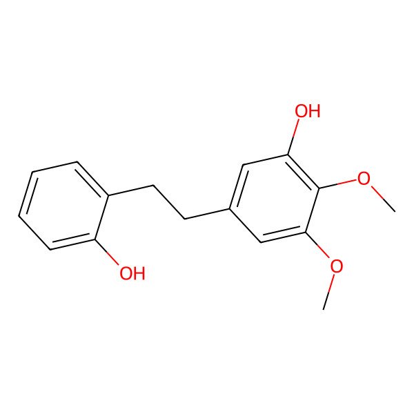 2D Structure of 3,2'-Dihydroxy-4,5-dimethoxybibenzyl 2D Structure of 3,2'-Dihydroxy-4,5-dimethoxybibenzyl