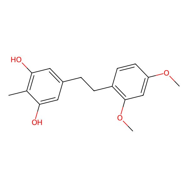2D Structure of 5-[2-(2,4-Dimethoxyphenyl)ethyl]-2-methylbenzene-1,3-diol