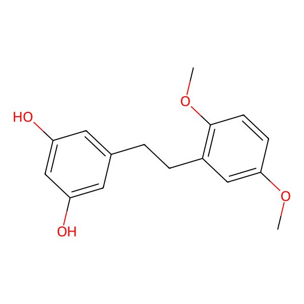 2D Structure of 5-[2-(2,5-Dimethoxyphenyl)ethyl]benzene-1,3-diol