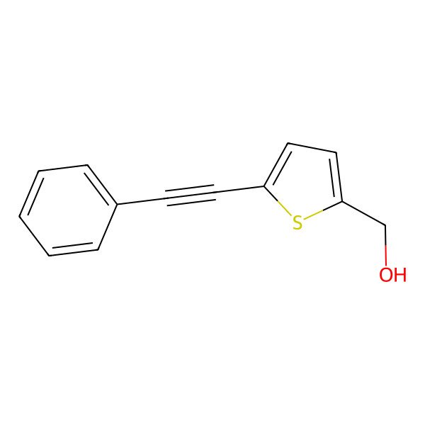2D Structure of 5-(Phenylethynyl)thiophene-2-methanol