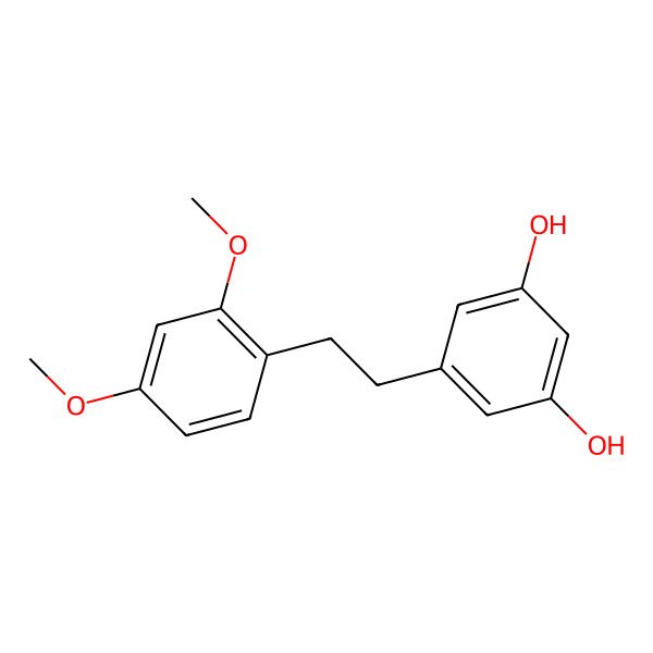 2D Structure of 5-[2-(2,4-Dimethoxyphenyl)ethyl]benzene-1,3-diol