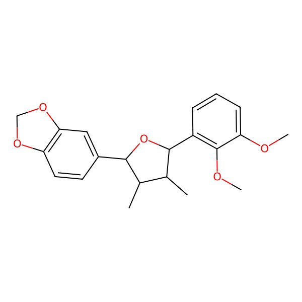 2D Structure of 5-[(2S,3R,4S,5S)-5-(2,3-dimethoxyphenyl)-3,4-dimethyloxolan-2-yl]-1,3-benzodioxole