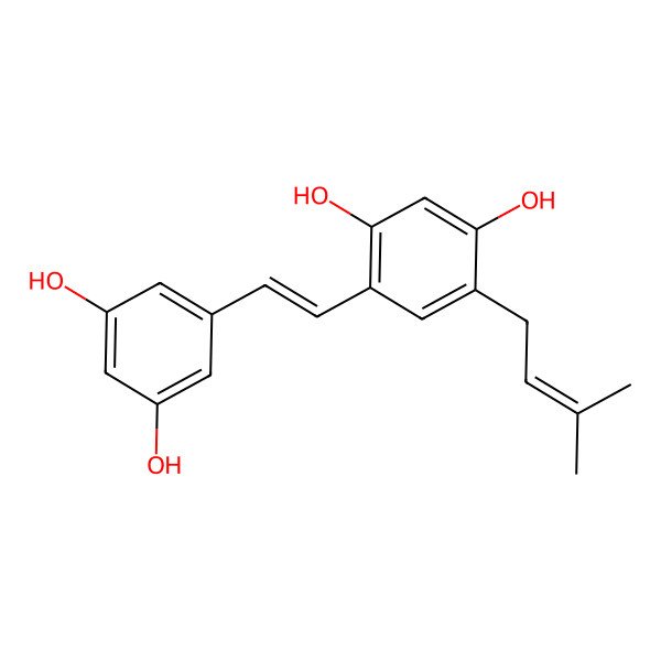 2D Structure of 5-(gamma,gamma-Dimethylallyl)-oxyresveratrol