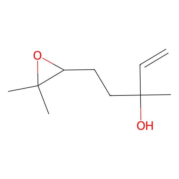 2D Structure of 5-(3,3-Dimethyloxiran-2-yl)-3-methylpent-1-en-3-ol 2D Structure of 5-(3,3-Dimethyloxiran-2-yl)-3-methylpent-1-en-3-ol