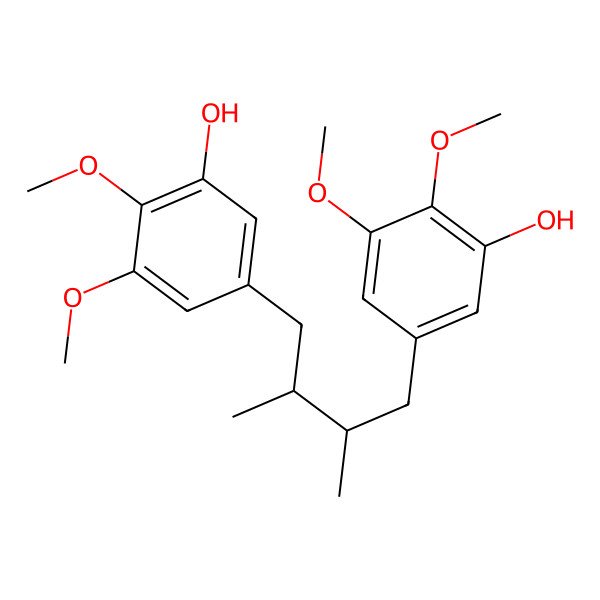 2D Structure of 5-[4-(3-Hydroxy-4,5-dimethoxyphenyl)-2,3-dimethylbutyl]-2,3-dimethoxyphenol