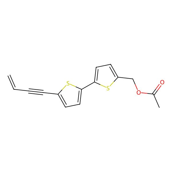 2D Structure of [5-(5-But-3-en-1-ynylthiophen-2-yl)thiophen-2-yl]methyl acetate