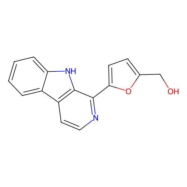 2D Structure of [5-(9H-(115N)pyridino[3,4-b]indol-1-yl)furan-2-yl]methanol