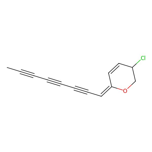2D Structure of 5-Chloro-5,6-dihydro-2-(2,4,6-octatriynylidene)-2H-pyran