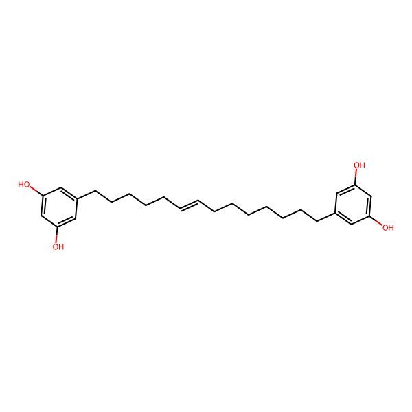 2D Structure of 5-[(E)-14-(3,5-dihydroxyphenyl)tetradec-8-enyl]benzene-1,3-diol