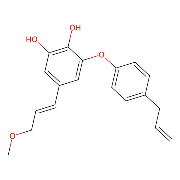 2D Structure of 5-[(E)-3-methoxyprop-1-enyl]-3-(4-prop-2-enylphenoxy)benzene-1,2-diol