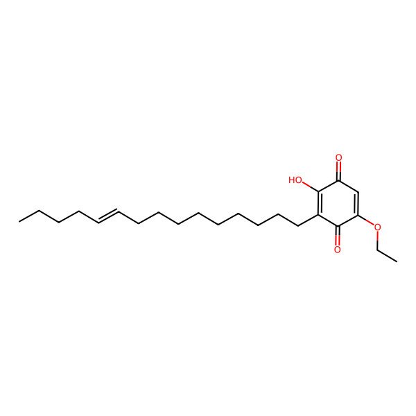 2D Structure of 5-ethoxy-2-hydroxy-3-[(Z)-pentadec-10-enyl]cyclohexa-2,5-diene-1,4-dione