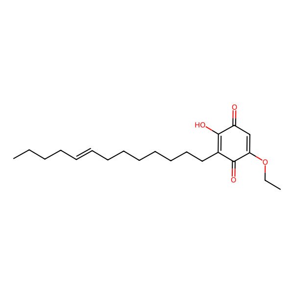 2D Structure of 5-ethoxy-2-hydroxy-3-[(Z)-tridec-8-enyl]cyclohexa-2,5-diene-1,4-dione
