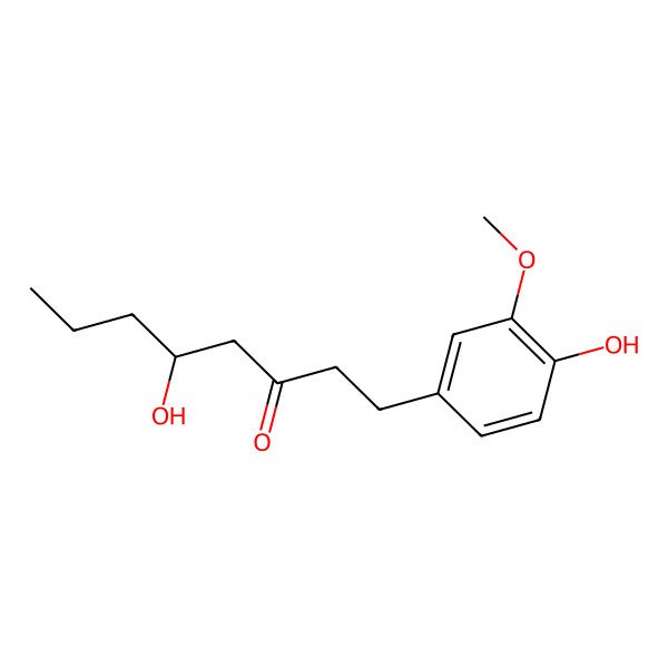 2D Structure of 5-Hydroxy-1-(4-hydroxy-3-methoxyphenyl)octan-3-one