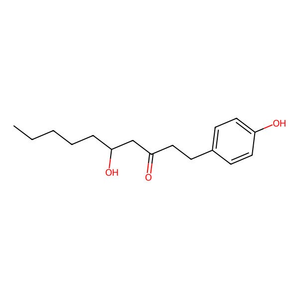 2D Structure of 5-Hydroxy-1-(4-hydroxyphenyl)-3-decanone