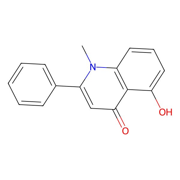 2D Structure of 5-Hydroxy-1-methyl-2-phenylquinolin-4(1H)-one