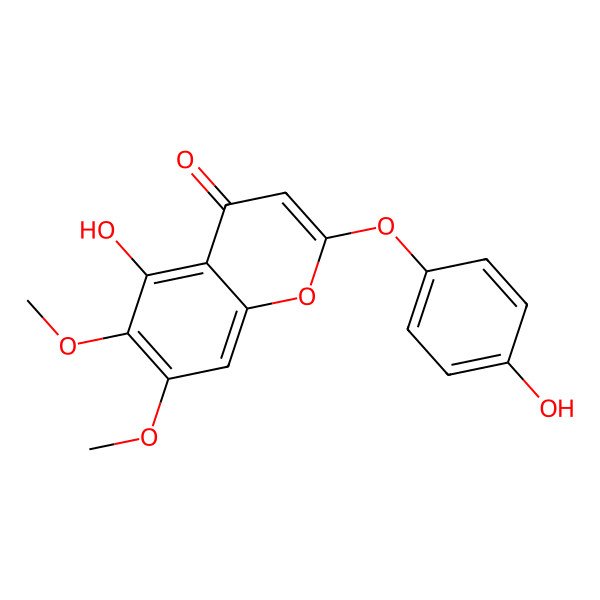 2D Structure of 5-Hydroxy-2-(4-hydroxyphenoxy)-6,7-dimethoxychromen-4-one
