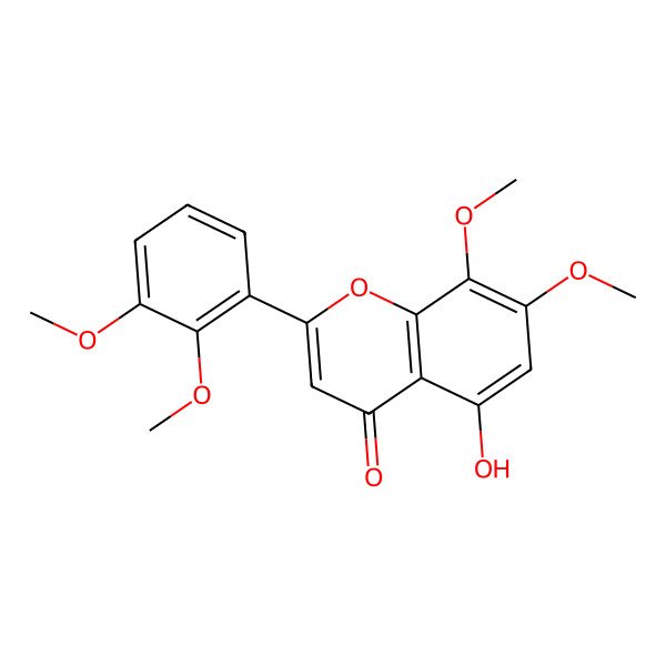 2D Structure of 5-Hydroxy-2',3',7,8-tetramethoxyflavone