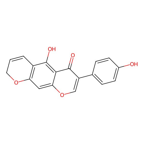 2D Structure of 5-Hydroxy-3-(4-hydroxylphenyl)pyrano[3,2-g]chromene-4(8h)-one