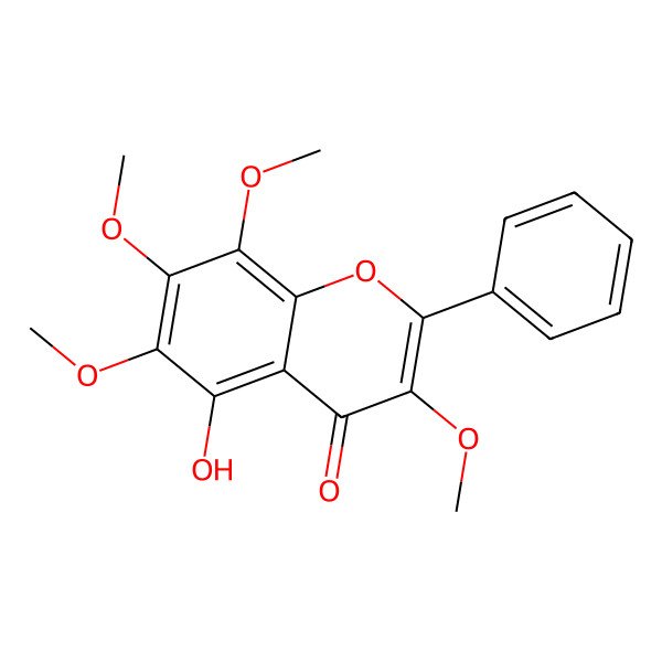 2D Structure of 5-Hydroxy-3,6,7,8-tetramethoxyflavone